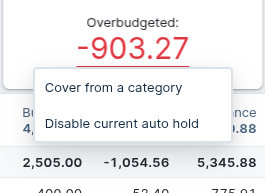 Auto hold disable current month