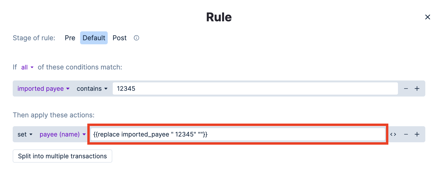 How to enable rule action templating 2