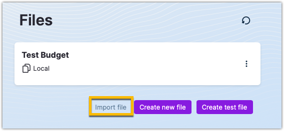 Click on the import file link